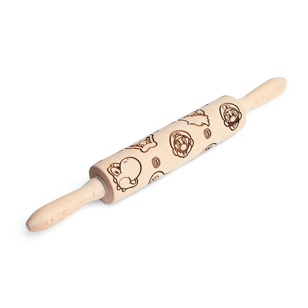 Nintendo Super Mario Embossed Rolling Pin NWOT